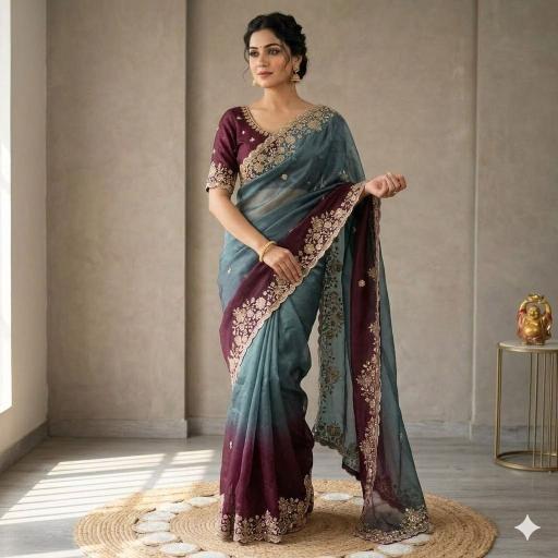 Vastrangan party wear saree surat wholesale